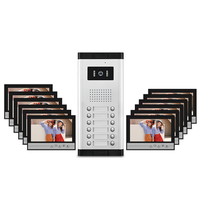 AnjieloSmart Tuya Wifi 9 inch Video Door Phone Intercom System for 2/3/4/5/6/8/10/12 Villa video Intercom