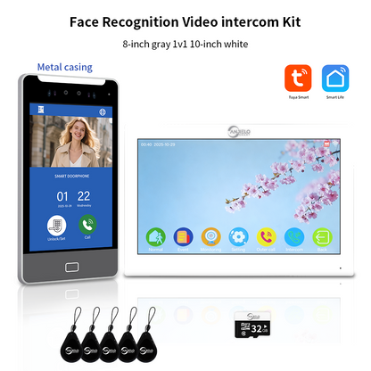 AnjieloSmart Newest Facial Recognition Video Intercom Multi-screen Display  IP AI Terminal For Multi-Apartment