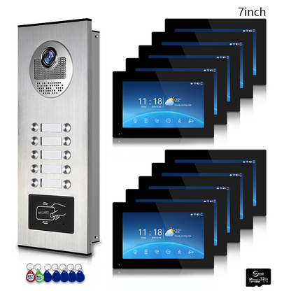 Anjielo 7 Inch 4-Wire Screen Villa Apartment Tuya Smart Life  Motion Detection Video Intercom System