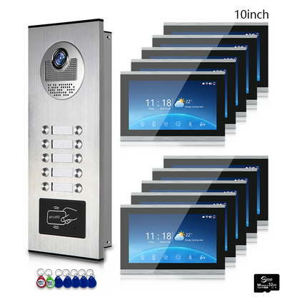 Anjielo 7 Inch 4-Wire Screen Villa Apartment Tuya Smart Life  Motion Detection Video Intercom System