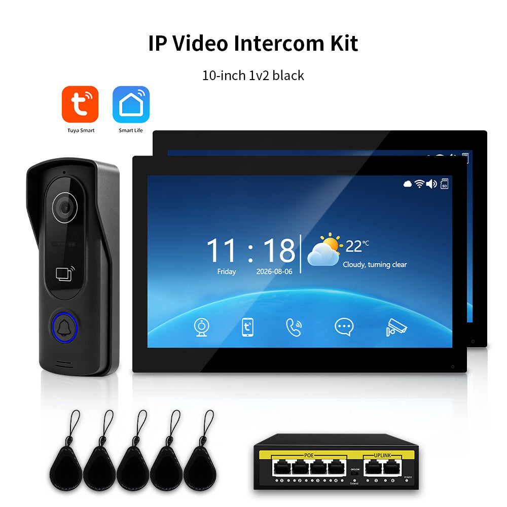 Anjielo Smart Tuya IP HD Video Intercom Doorbell System for Villa Home Access Control