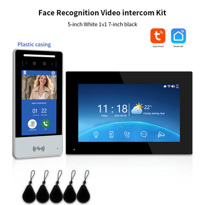 Anjielo Tuya 3D AI Facial Recognition Video Intercom, 5 Ways Unlock Villa Multi-Family Video Door Phone