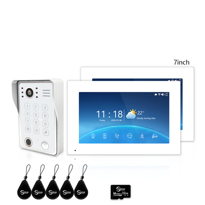 Anjielo 1080P Villa Video Intercom Tuya Smart IP65 Waterproof  4 Wire 5-in-1 Unlocking Video Intercom System