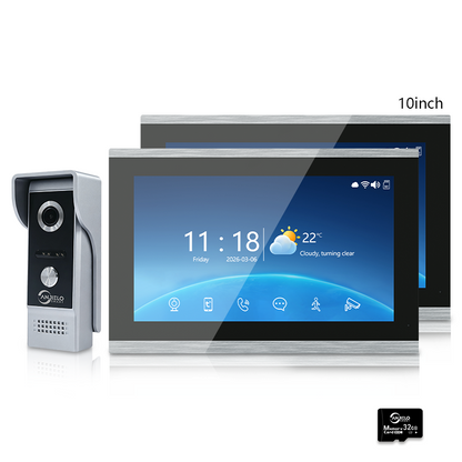 Anjielo IP65 Waterproof 7-Inch 10-Inch WiFi Villa Video Intercom System Tuya APP Controls  Doorbell Kit