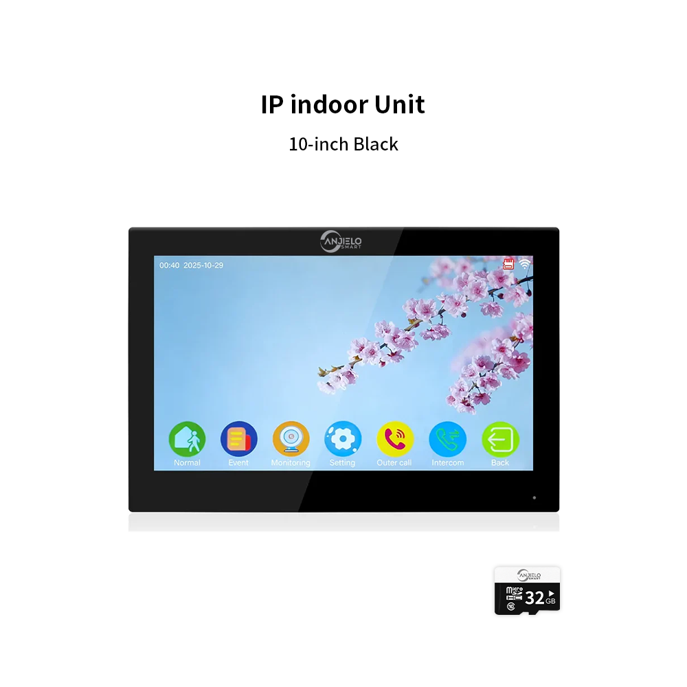 AnjieloSmart Newest Facial Recognition Video Intercom Multi-screen Display  IP AI Terminal For Multi-Apartment