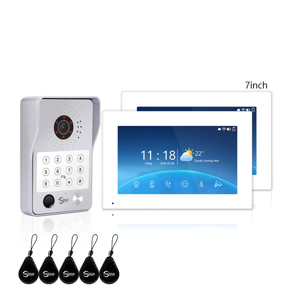 4-Wire Video Intercom with Night Vision & Motion Detection Video Door Phone with Tuya App Support