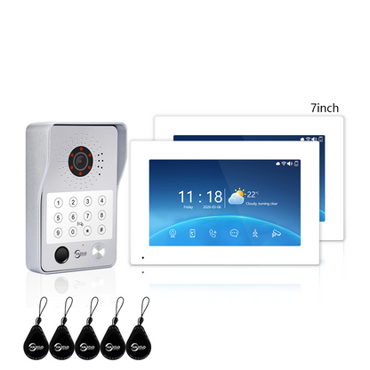 4-Wire Video Intercom with Night Vision & Motion Detection Video Door Phone with Tuya App Support