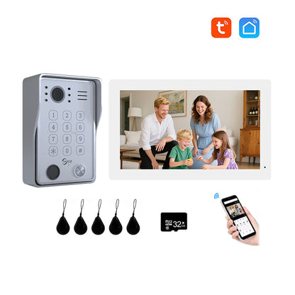 Anjielo Smart Wifi Doorbell Cam Video Intercom System by Tuya Wifi- 1080p HD Security and Multiple Unlock Options Including RFID Cards Support IP Camera
