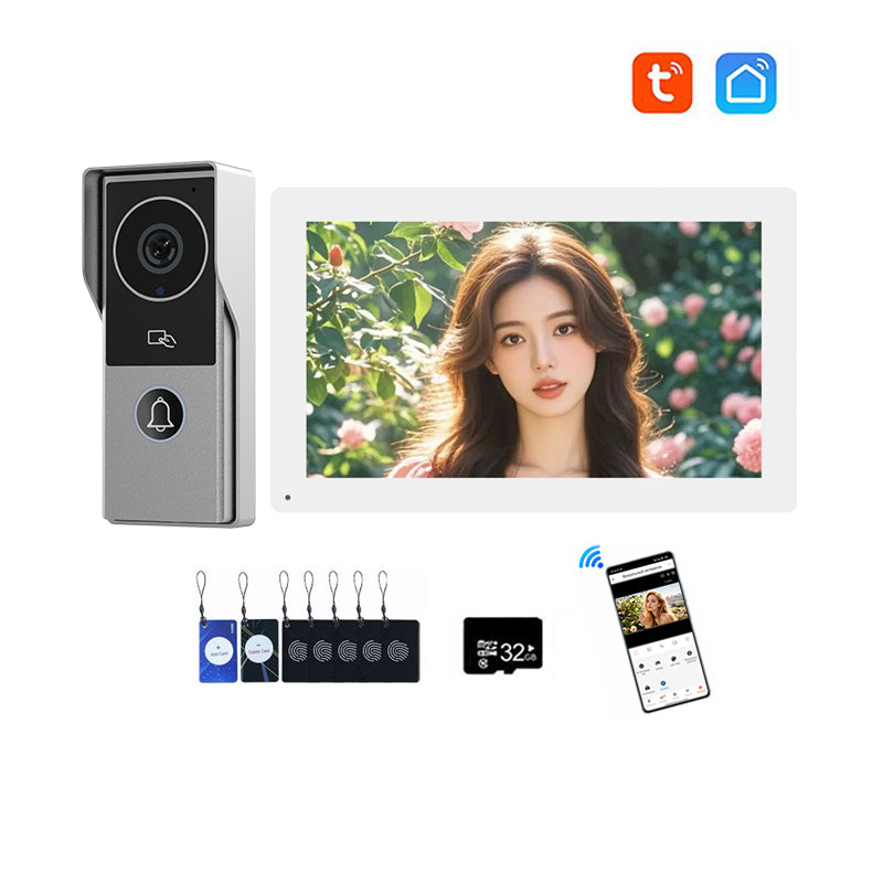 ANJIELO Smart Security Intercom System with 1080P 7/10-inch Touch Screen and Waterproof Door Phone, 140° Ultra-wide-angle Monitoring For Home