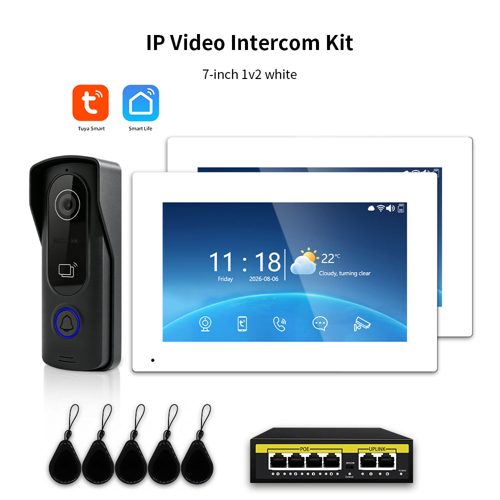 Anjielo Smart Tuya IP HD Video Intercom Doorbell System for Villa Home Access Control