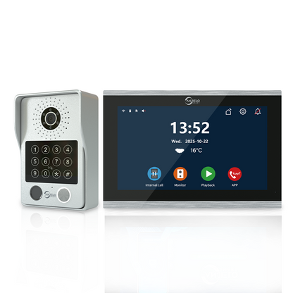 Anjielo Smart Advanced 4 Wired Smart Video Intercoms System Door Access Control Device with Clear Audio & Visual Connectivity Support IP Camera