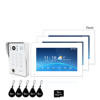 Anjielo 1080P Villa Video Intercom Tuya Smart IP65 Waterproof  4 Wire 5-in-1 Unlocking Video Intercom System
