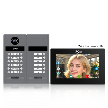AnjieloSmart Newest Tuya Wifi AHD Doorphone with 7/10 Inch Monitors Video Intercom System  for Multi-family Users.