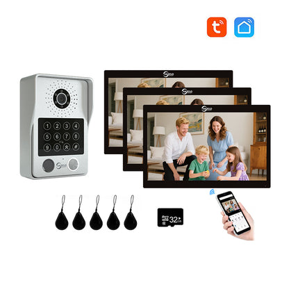 Anjielo Smart Advanced 4 Wired Smart Video Intercoms System Door Access Control Device with Clear Audio & Visual Connectivity Support IP Camera