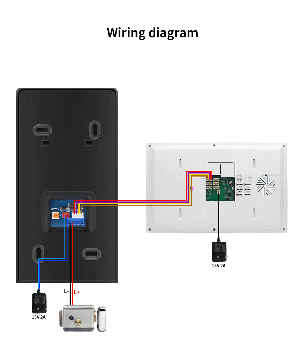 AnjieloSmart 1080P Tuya Smart Video Intercom System Video Doorbell Camera with RFID Card Unlcok Fingerprint and Passcode Unlock for Apartment