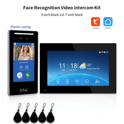 Anjielo Tuya 3D AI Facial Recognition Video Intercom, 5 Ways Unlock Villa Multi-Family Video Door Phone