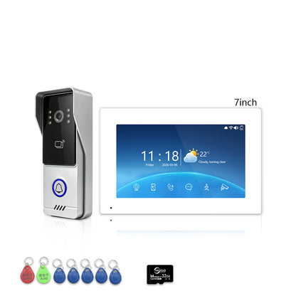 Anjielo 4-Wire Video Intercom | 7/10" Touch Screen Tuya Video Doorbell, IP65, RFID Remote Unlock, Night Vision Motion Detection