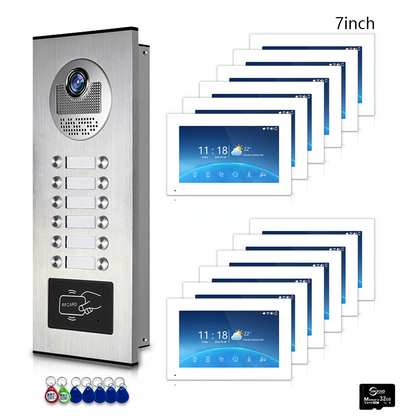 Anjielo 7 Inch 4-Wire Screen Villa Apartment Tuya Smart Life  Motion Detection Video Intercom System