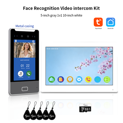 AnjieloSmart Newest Facial Recognition Video Intercom Multi-screen Display  IP AI Terminal For Multi-Apartment