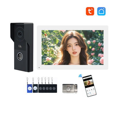 ANJIELO Smart Security Intercom System with 1080P 7/10-inch Touch Screen and Waterproof Door Phone, 140° Ultra-wide-angle Monitoring For Home
