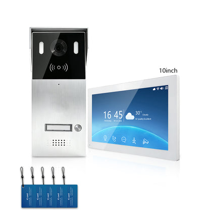 Anjielo Smart 2-Wire Multi-Tenant Video Intercom System Tuya APP Remote Unlock Wired Video Door Phone for Apartment Townhouse