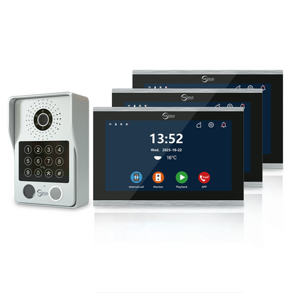 Anjielo Smart Advanced 4 Wired Smart Video Intercoms System Door Access Control Device with Clear Audio & Visual Connectivity Support IP Camera