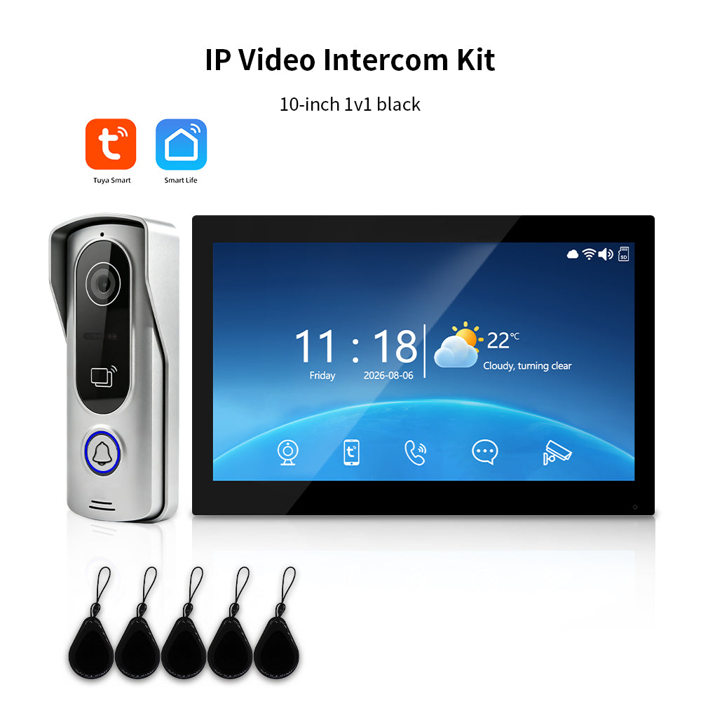 Anjielo Smart Tuya IP HD Video Intercom Doorbell System for Villa Home Access Control