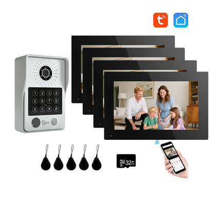 Anjielo Smart Advanced 4 Wired Smart Video Intercoms System Door Access Control Device with Clear Audio & Visual Connectivity Support IP Camera