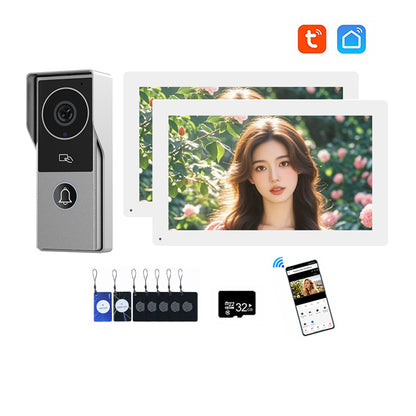 ANJIELO Smart Security Intercom System with 1080P 7/10-inch Touch Screen and Waterproof Door Phone, 140° Ultra-wide-angle Monitoring For Home