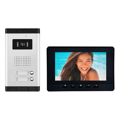 Anjielo Apartment Video Doorphone Intercom System 7 inch Monitor Video Doorbell  Night Vision Waterproof for Home Security
