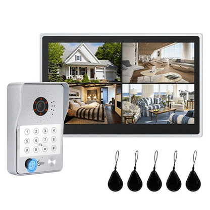 Anjielo Smart Tuya iDVR 1080P Smart Home Doorbell Large 15.6 Inch Video Intercom Control System WiFi Video 4 Split Screen IP Doorbell
