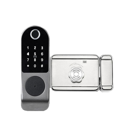 Anjielo 5 in 1 Keyless Door Lock Tuya Fingerprint and Touch Screen Smart Lock Secure Entry