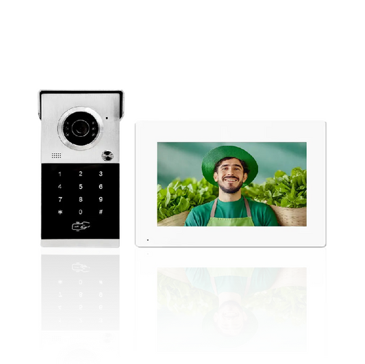 Anjielo Metal Doorbell Video Intercom System Touch Screen 4 in 1 Unlock Mobile Tuya Remote Security Home Protection