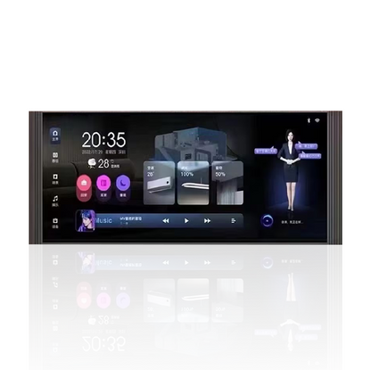 Anjielo 12-inch IPS display with a resolution of 1920*720, a smart home control screen for home scene linkage and remote automatic control by mobile phone.