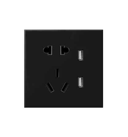 Anjielo socket 5 holes 220V + USB 5V/2.1A 5V/2A zero live wire PC flame retardant material ZigBee 3.0 wireless connection