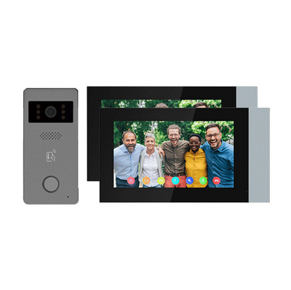 Anjielo Equipped with 1080p Full HD camera and 7-inch touch screen Two-line intercom doorbell for secure entry via IC card