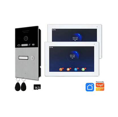 Anjielo Smart Tuya 7 Inch Wired Doorbell with Touch Screen Support IP Camera and Card Unlock
