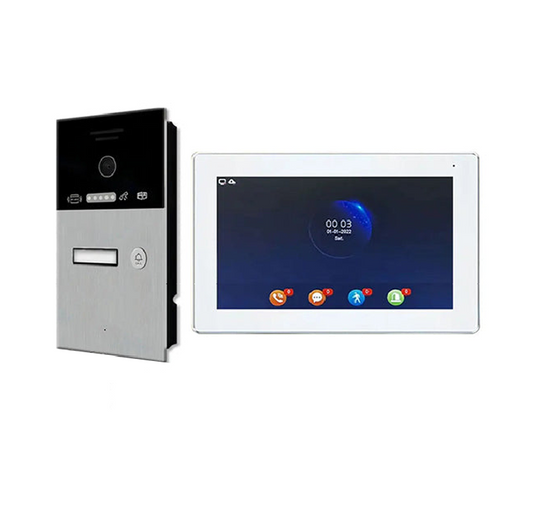 Anjielo Smart Tuya 7 Inch Wired Doorbell with Touch Screen Support IP Camera and Card Unlock