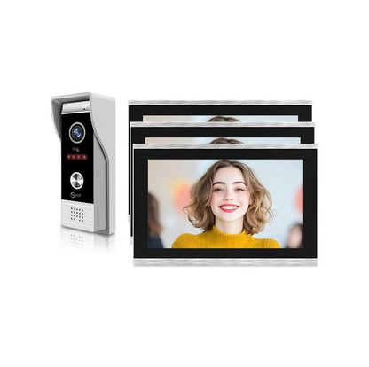 Anjielo 10 Inch Touch Screen 1080P Doorbell Camera Wired Video IC Unlock for Villa Home TUYA Video Intercom Door Phone Kit