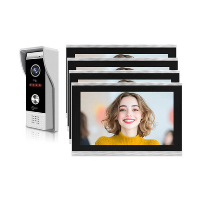 Anjielo 10 Inch Touch Screen 1080P Doorbell Camera Wired Video IC Unlock for Villa Home TUYA Video Intercom Door Phone Kit
