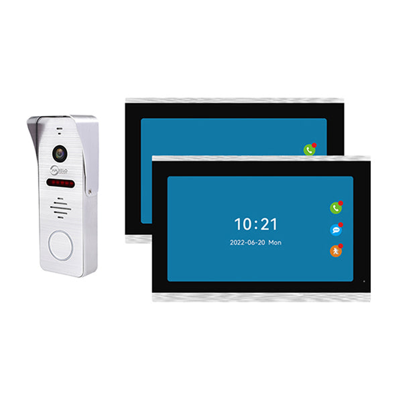 Anjielo Tuya Wifi Intercom Tuya Smart Home Wired Video Doorbell System 1080P Touch Screen 148° Doorbell Camera with Night Vision