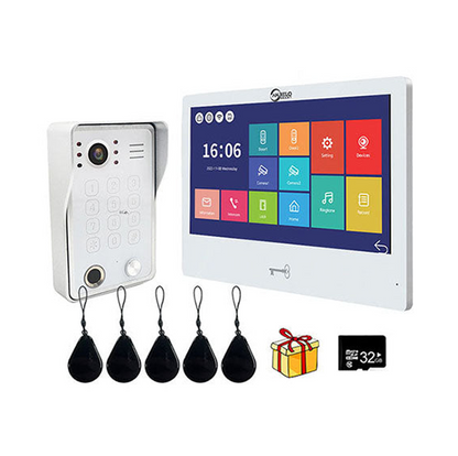 Anjielo Smart High Quality Tuya Smart 10 Inch Monitor Video Intercom with Security Access Control Option HD 1080p Wired Doorbell