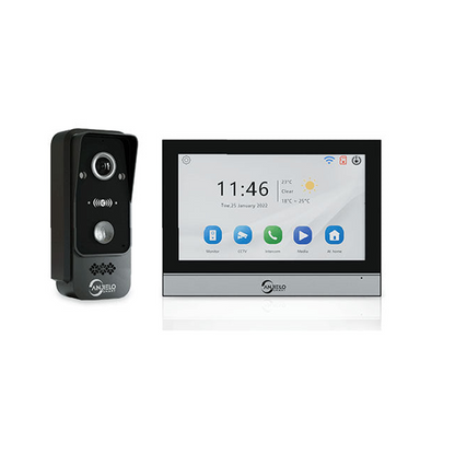 Anjielo Equipped with 1080P Wired Doorbell Protect Home Security CCTV for Security System Video Intercom Kit