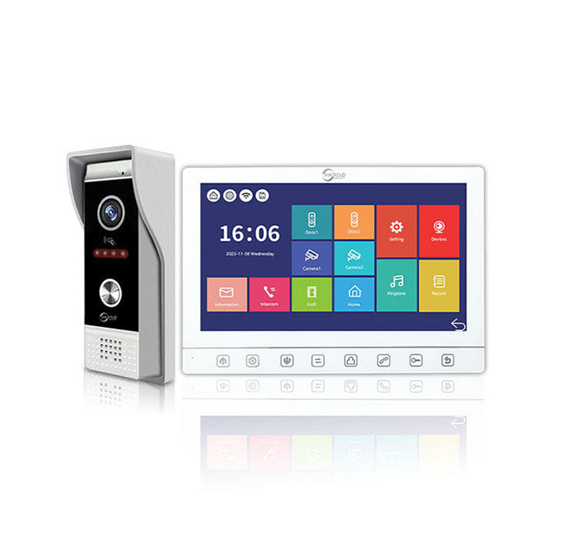 Anjielo Smart Home 10 Inch Touch Button Motion Detection Night Vision Doorbell Two-Way Intercom Video Intercom for Villas and Houses