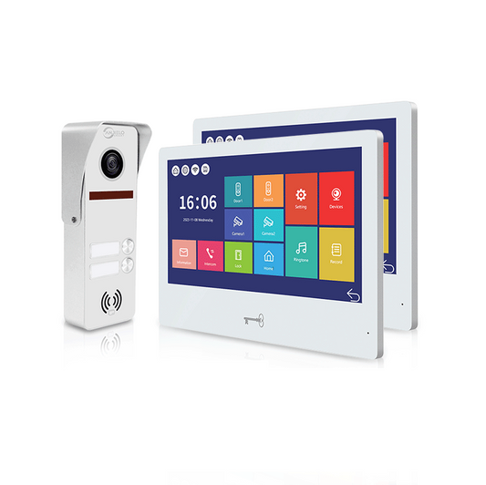 Anjielo Smart Wireless WiFi Video Doorbell Intercom System - HD 1080p Camera with Touchscreen Display for Apartments