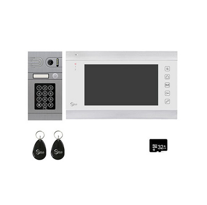 Anjielo Smart Support Villa Home Office Apartment Unlock Monitoring Wired Video Intercom System 7 Inch Video Doorbell Door System Kit