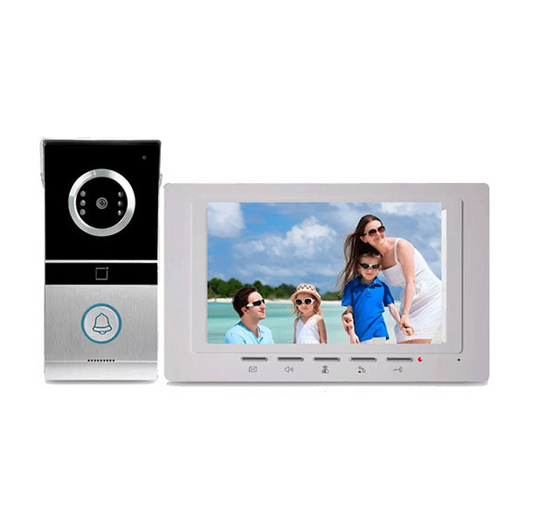Anjieluo 7-inch color screen two-way intercom one-touch unlock infrared night vision RFID motion detection video intercom security system