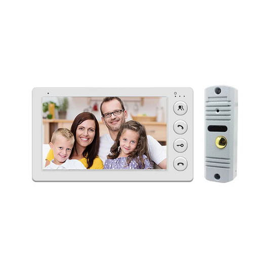 Anjielo 7-inch outdoor video doorbell for home night vision unlocking metal doorbell rugged and durable video intercom system