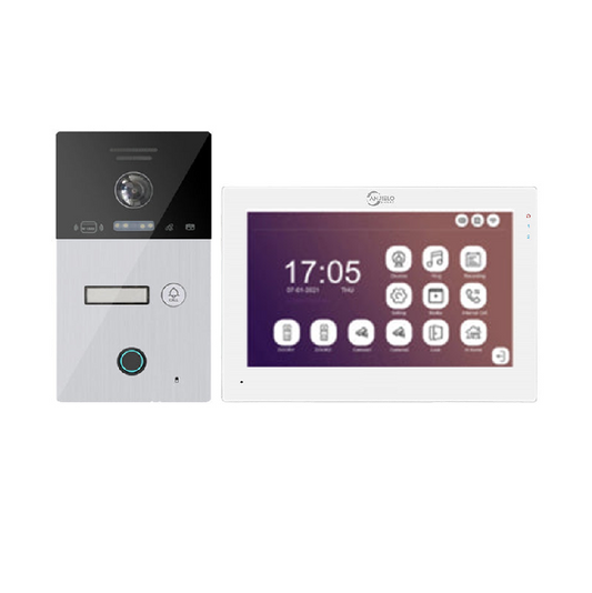 Anjielo Smart WIFI 7-inch Video Doorbell Intercom System Unlock 1080P Screen Video Doorbell Monitoring Motion Detection Home Security Intercom System