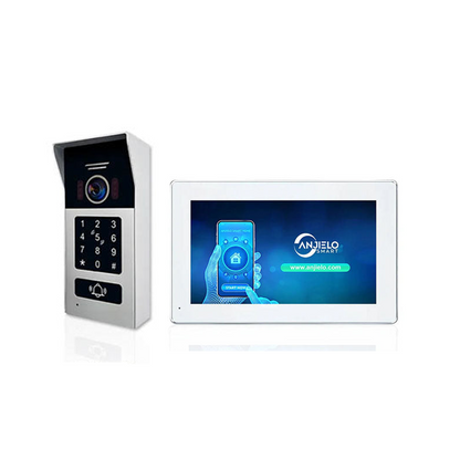 Anjielo Smart 1080P 7/10 Inch Touch Monitor with RFID Card Access Control System for Home Villa 2 Line Video Intercom Doorbell Kit